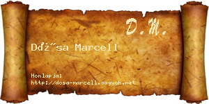 Dósa Marcell névjegykártya